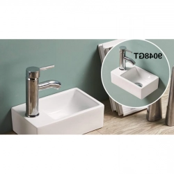 Раковина CeramaLux 9048GTR 29x18x95 см подвесная