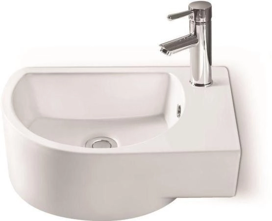 Раковина SantiLine SL-2015L 41x27 подвесная керамическая Белый