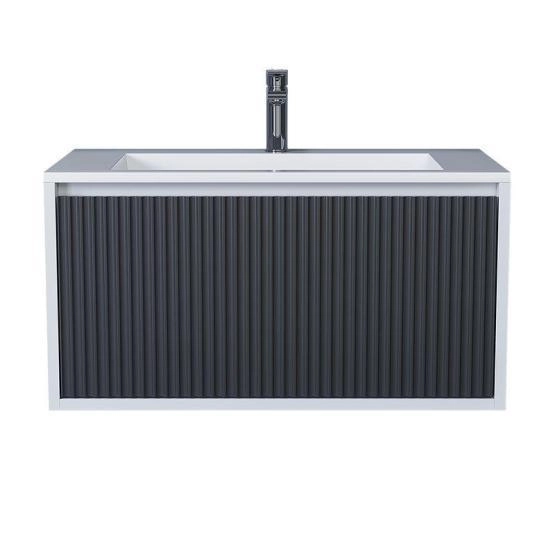 Тумба под раковину для ванной Uperwood Next Premium подвесная, 100 см, белая/графит, 1 ящик
