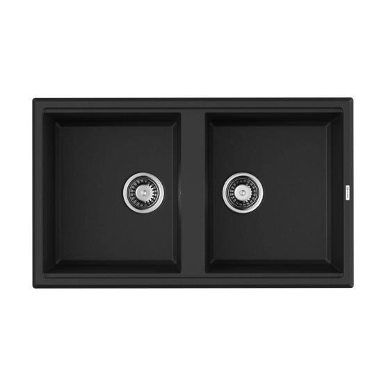 Кухонная мойка Omoikiri Tedori 86-2-BL Tetogranit/черный 4993924