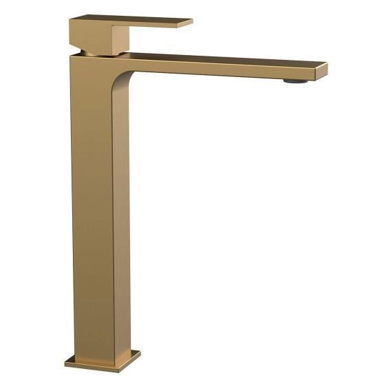 Смеситель Vincea Cube VBF-1C02BG для раковины однорычажный, брашированное золото