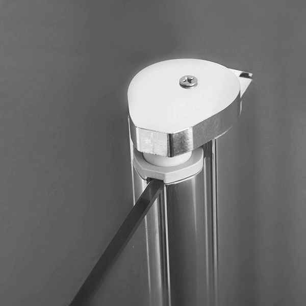 Шторка для ванной Roltechnik TV1/750 реверсивная 75 см распашная профиль хром стекло прозрачное