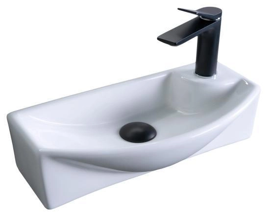 Раковина Gid 7946L 46x22 подвесная белая