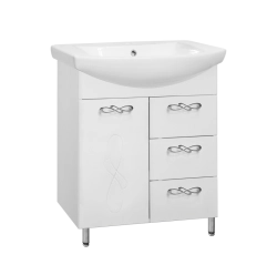 Тумба под раковину Style Line Elfante Венеция 65 (3 ящ.) напольная с ящиками, белая