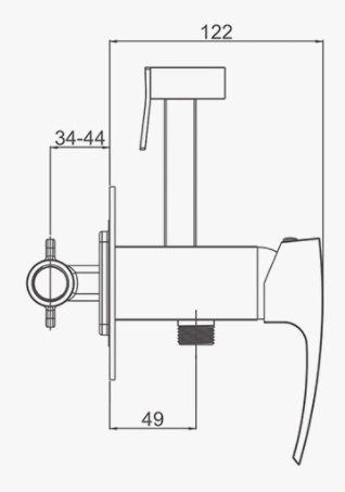 Гигиенический душ Gappo G7207-6 встраиваемый чёрный