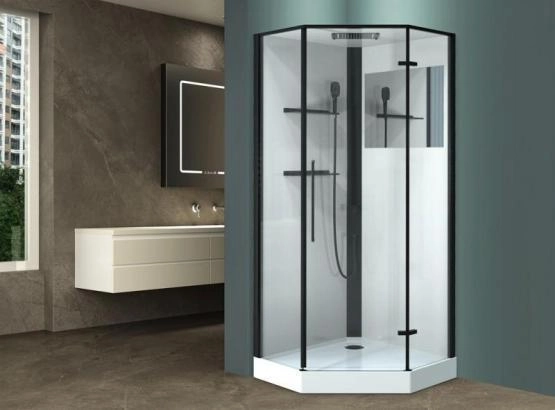 Душевая кабина ESBANO ESM-PENTA-90 (Right) 90x90 черный профиль