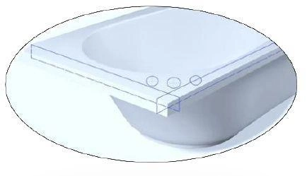 Обрезка борта ванны торцевого