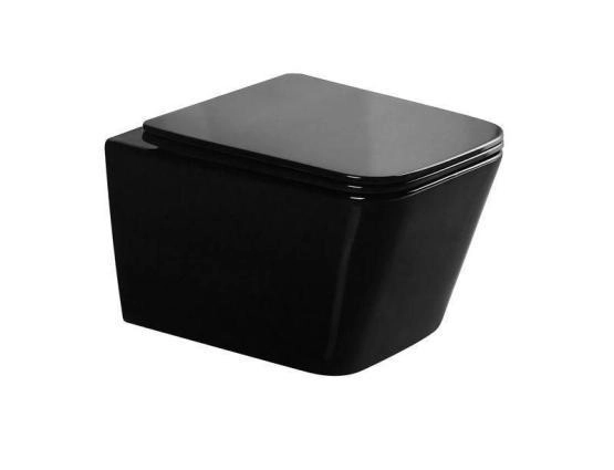 Унитаз Gid Tr2155BL безободковый подвесной Черный глянцевый с микролифтом