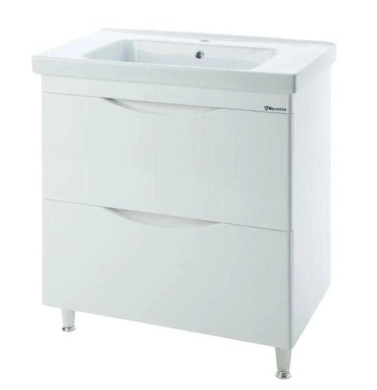 Тумба под раковину Bellezza Санриса 100 напольная с 2 ящ. белая