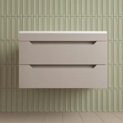 Тумба подвесная Style Line Остин под раковину Фортуна 80 2 ящ крем эмаль PLUS