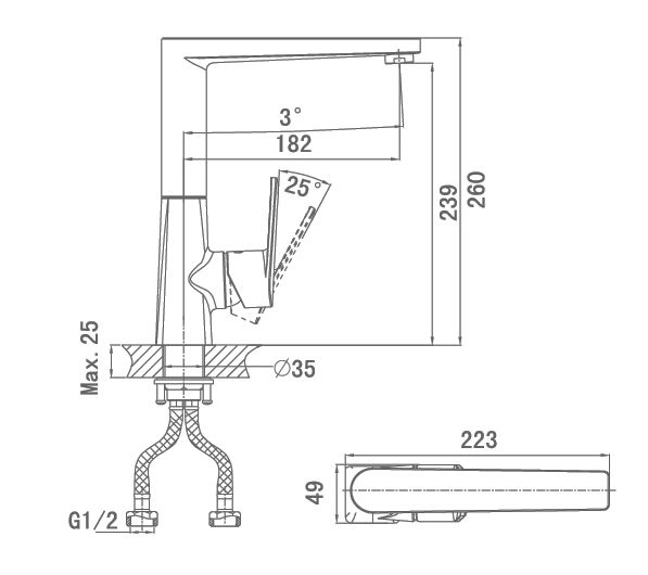 Смеситель для кухни D&K Rhein Lessing (DA1322401)