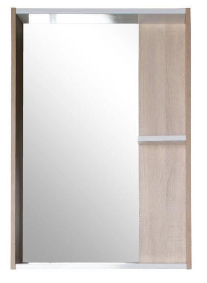 Зеркало ASB-Mebel Адель 60 Белый/Дуб Сонома