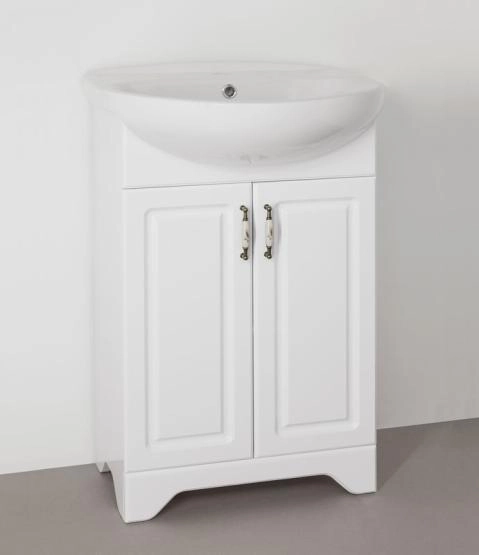 Тумба под раковину Style Line Elfante Олеандр-2 55 напольная с дверками, белая