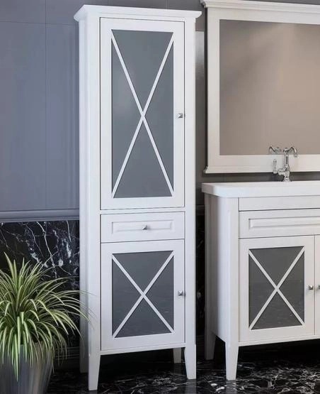 Пенал Opadiris Палермо-L 525х1670х356 мм цвет белый напольный левый