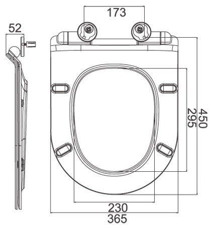 Сиденье для унитаза BELBAGNO DELUCA BB2011SC быстросъемное, дюропласт, soft close, металическое крепление