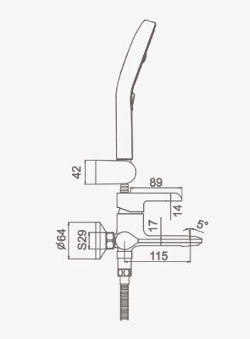 Смеситель для ванны Gappo G3203-8 белый/хром