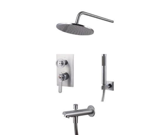 Душевая система Bronze de Luxe 1760'S LOFT матовый хром (6630CC) встраиваемый хром