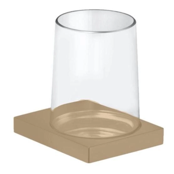 Держатель стакана KEUCO Edition 11 Прозрачный/бронза шлифованная 11150039000