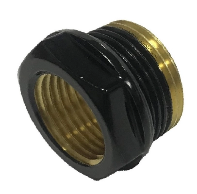 Schlosser переходник 3/4 нр на 1/2 вр черный , с уплотнителем Ral 9005