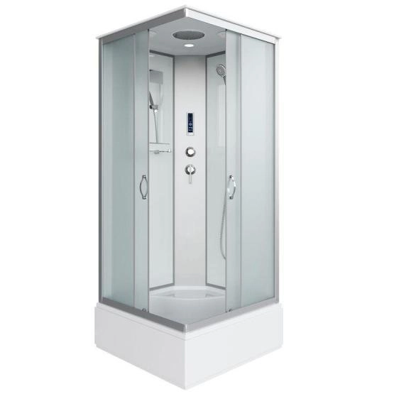 Душевая кабина Niagara NG-1108-14P 900х900х2150 средний поддон 26см стекло матовое с полкой