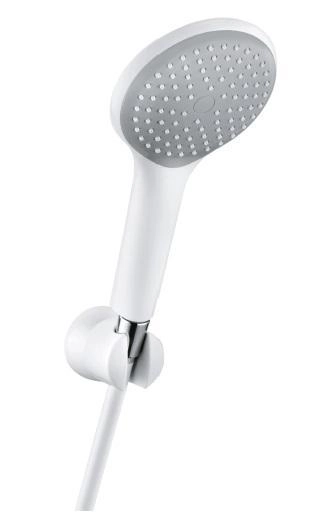 Душевой гарнитур Kludi Freshline 1S 6785091-00 для ванны, держатель круглый, цвет белый