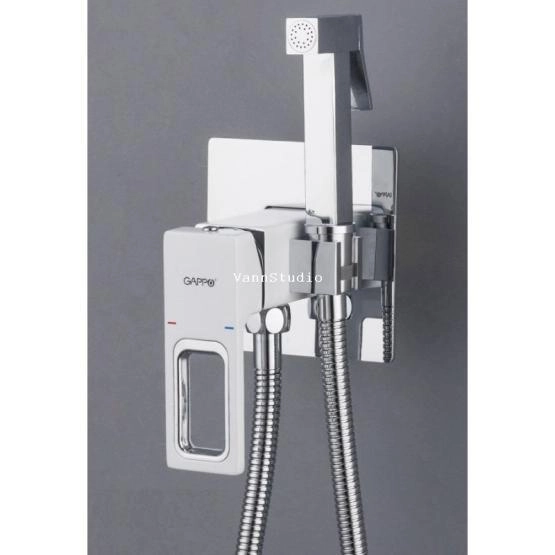 Гигиенический  душ Gappo G7217-8 встраиваемый, белый /хром