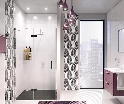 Душевая дверь WasserKraft 10H05LBLACK 120 см, распашная, левая