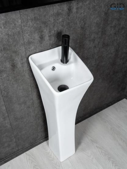 Раковина моноблок Gid M9012 30x33 напольная белая