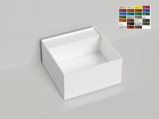 Раковина Salini ARMONIA SQUARE TOP 02 S-Sense покраска RAL глянцевая 45x45 130512TGF накладная без отв.смесителя
