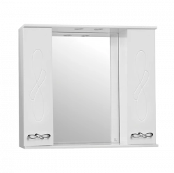 Зеркальный шкаф Style Line Elfante Венеция 90/С с подсветкой, белый