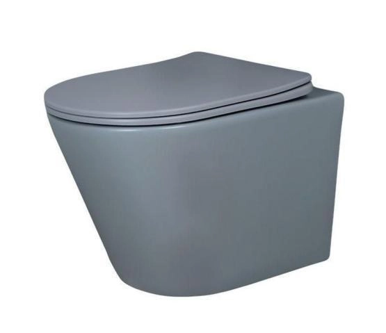 Унитаз Gid Tr2130Gm 48 см подвесной безободковый микролифт серый матовый