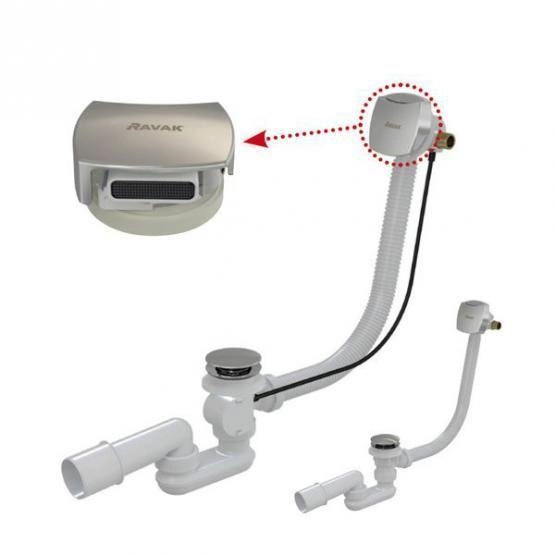 Сточный комплект Ravak X01438 с заполнением переливом хром