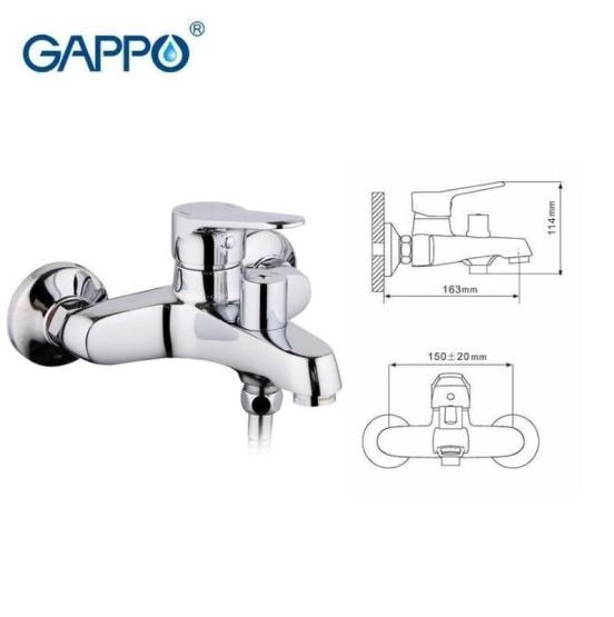 Смеситель Gappo G3236 для ванны длинный излив хром