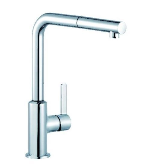 Смеситель Kludi L-Ine 408510575 для кухни, с выдвижным изливом, цвет хром