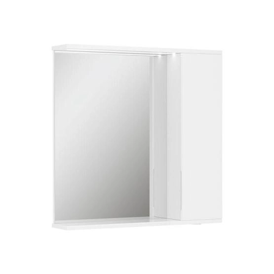 Зеркало-шкаф с LED подсветкой Volna Lake 70 левое (белый)