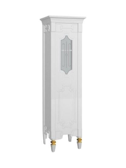 Шкаф Belux Кастилия П 55 Белый глянцевый поталь золото