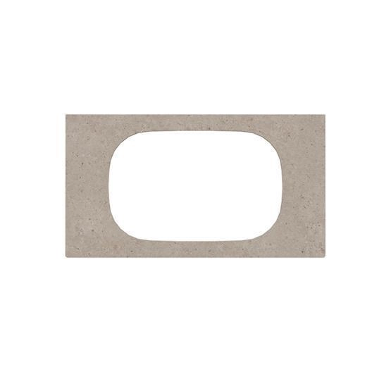Kerama Marazzi Magica Столешница из керамогранита для встраиваемых раковин сверху Риккарди 90см, без отв., цвет: бежевый матовый