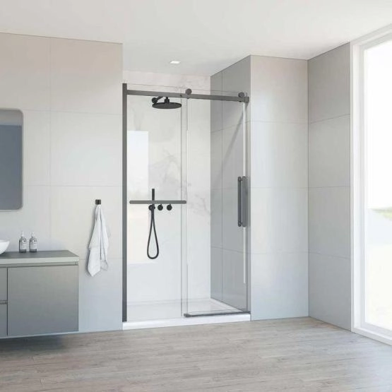 Душевая дверь Vincea Como Soft VDS-1CS110CLGM, 1100, вороненая сталь, стекло прозрачное