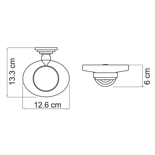 Мыльница WasserKraft Ammer K-7029 стеклянная хром матовый