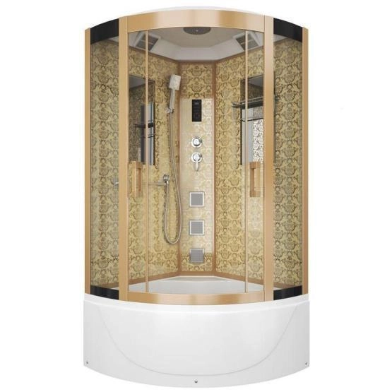 Душевая кабина Niagara Luxe NG-7790G (900x900х2150) высокий поддон стенки ЗОЛОТО