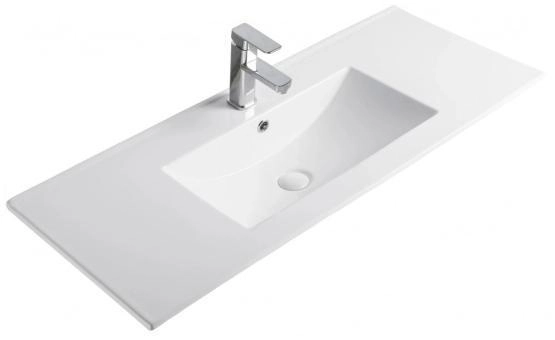 Раковина Gid NYJ803-100 101x40 встраиваемая сверху белая