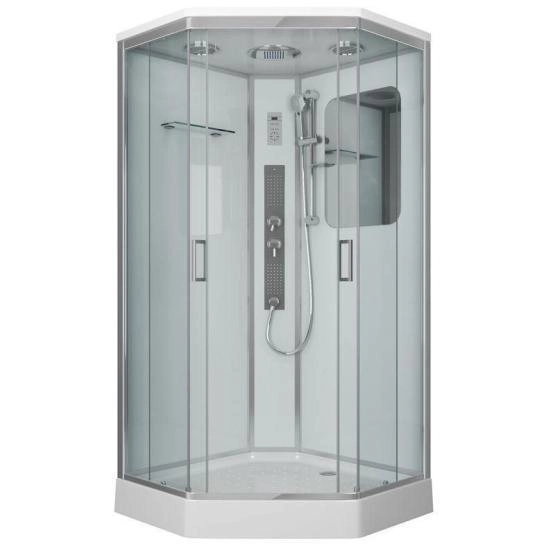 Душевая кабина Niagara Premium NG-6002-01GD (1000х1000х2200) низкий поддон(16 см) стекло ПРОЗРАЧНОЕ