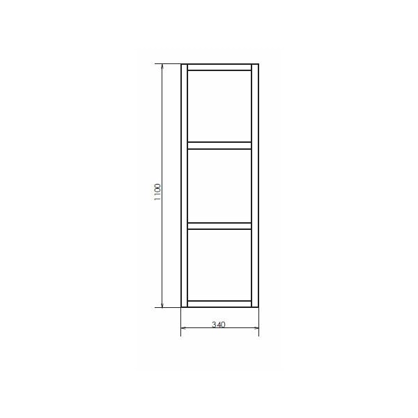 Шкаф подвесной Comforty открытый Дюссельдорф-35М дуб дымчатый