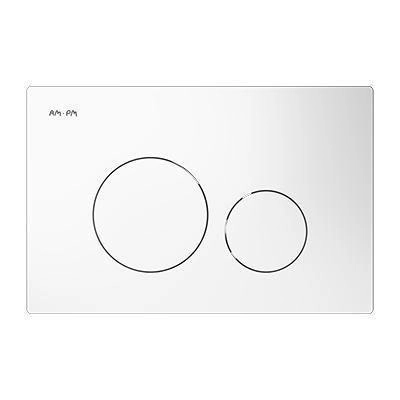 Клавиша для инсталляции AM.PM Pro L I049001 пневматическая, пластик, белый глянец