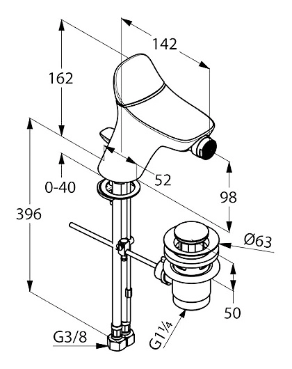 Смеситель Kludi Ambienta 532160575 для биде