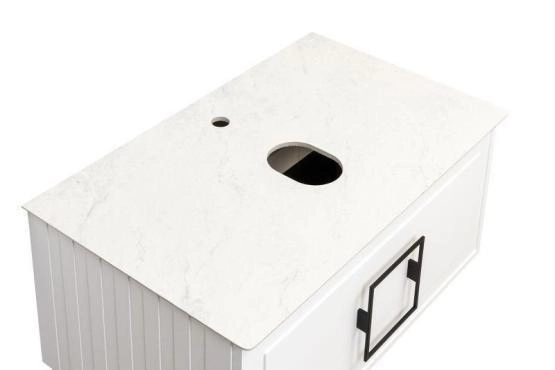 Столешница La Fenice Granite Gray Structural 100 см, Белая Керамогранит