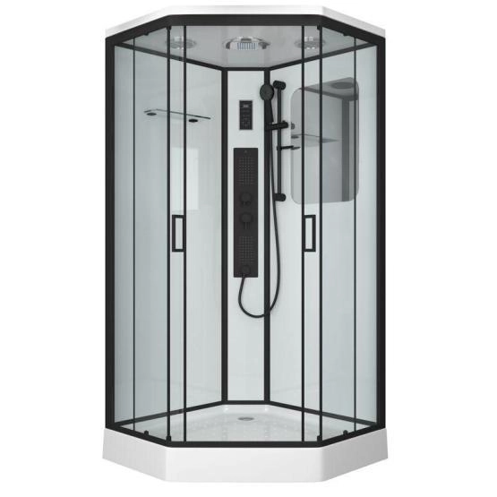 Душевая кабина Niagara Premium NG-6902-01GD BLACK (1000х1000х2200) низкий поддон(16 см) стекло ТОНИРОВАННОЕ