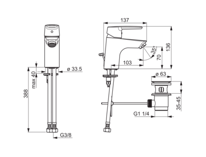 Смеситель для раковины Oras Saga 3904F с донным клапаном,хром
