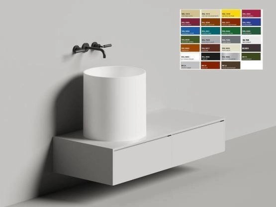 Раковина Salini ARMONIA 04 S-Stone покраска RAL матовая 46x46 130118MF накладная