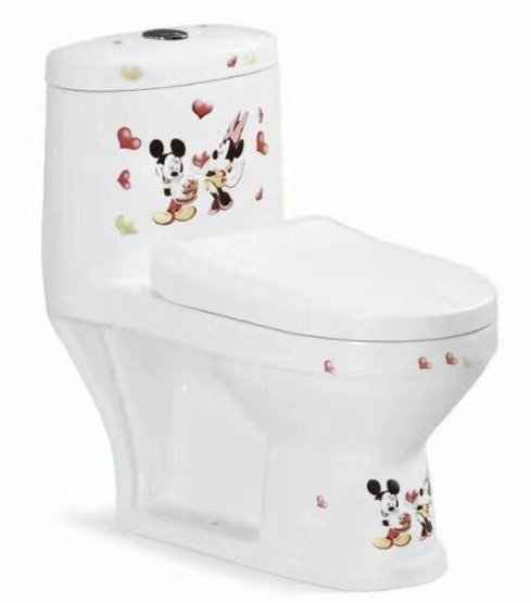 Унитаз SantiLine SL-5015 напольный, моноблок (детский, сиденье микролифт)